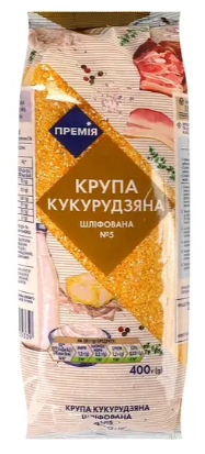 Крупа кукурудзяна Премія шліфована №5 400 г